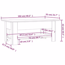 VidaXL 813075 Table à café, latérale et de salon - Vue supplémentaire 7