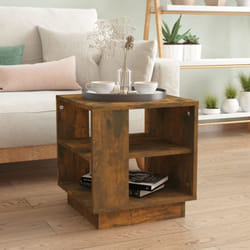 Vidaxl - Table basse chêne fumé 40x40x43 cm bois d'ingénierie