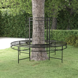 Vidaxl - Banc circulaire tour d'arbre Ø137 cm Noir Acier