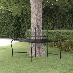 Enrichissez votre arbre préféré et créez un pavillon naturel d'ombrage avec ce banc tour d'arbre en métal ! Matériau haut de ...