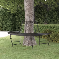 Enrichissez votre arbre préféré et créez un pavillon naturel d'ombrage avec ce banc demi-circulaire tour d'arbre en métal ! M ...