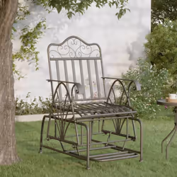 Détendez-vous en vous berçant et en profitant de votre temps libre sur ce banc coulissant en métal ! Fonction de bercement :  ...