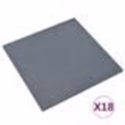 vidaXL Carreaux de protection antichoc 18pcs Caoutchouc 50x50x3cm Gris