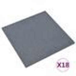 vidaXL Carreaux de protection antichoc 18pcs Caoutchouc 50x50x3cm Gris