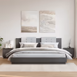 VidaXL 813310 Table de nuit et table de chevet Gris