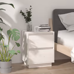 VidaXL 813318 Table de nuit et table de chevet Blanc
