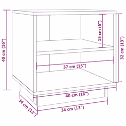 VidaXL 813327 Table de nuit et table de chevet Blanc - Vue supplémentaire 8