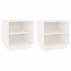 VidaXL 813328, Blanc, Bois de pin, 400 mm, 340 mm, 400 mm, 2 pièce(s)