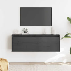 Vidaxl - Armoire murale Gris 100x30x35 cm Bois de pin massif