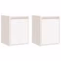 vidaXL Armoires murales 2 pcs Blanc 30x30x40 cm Bois de pin massif