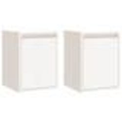 vidaXL Armoires murales 2 pcs Blanc 30x30x40 cm Bois de pin massif