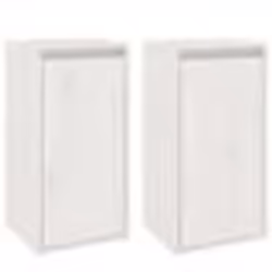 vidaXL Armoires murales 2 pcs Blanc 30x30x60 cm Bois de pin massif