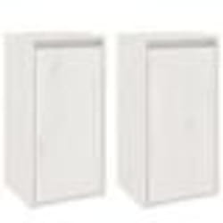 vidaXL Armoires murales 2 pcs Blanc 30x30x60 cm Bois de pin massif