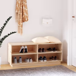 Ce meuble à chaussures en bois constitue une solution de rangement idéale pour votre collection de chaussures préférées. Cett ...