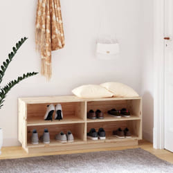 Vidaxl - Armoire à chaussures 110x34x45 cm Bois de pin massif