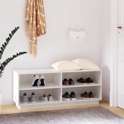 Vidaxl - Armoire à chaussures Blanc 110x34x45 cm Bois de pin massif