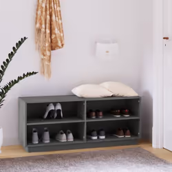 Ce meuble à chaussures en bois constitue une solution de rangement idéale pour votre collection de chaussures préférées. Cett ...