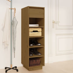 Vidaxl - Armoire à chaussures marron miel 30x34x105cm bois de pin massif