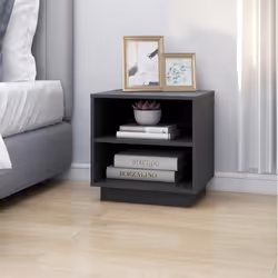 VidaXL 813330 Table de nuit et table de chevet Gris - Vue supplémentaire 4