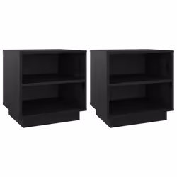 VidaXL 813334, Noir, Bois de pin, 400 mm, 340 mm, 400 mm, 2 pièce(s)