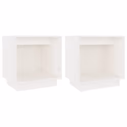 VidaXL 813338, Blanc, Bois de pin, 400 mm, 300 mm, 400 mm, 2 pièce(s)