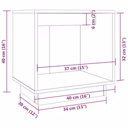 VidaXL 813339 Table de nuit et table de chevet Gris - Vue supplémentaire 7
