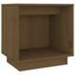 vidaXL Table de chevet Marron miel 40x30x40 cm Bois de pin solide - TU