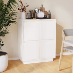 vidaXL Buffet Blanc 60x34x75 cm Bois massif de pin