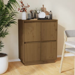 Buffet Marron miel 60x34x75 cm Bois massif de pin Vidaxl