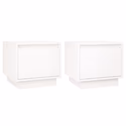 VidaXL 813398, Blanc, Bois de pin, 350 mm, 340 mm, 320 mm, 2 pièce(s)