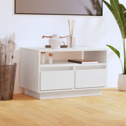 Vidaxl - Meuble tv Blanc 60x35x37 cm Bois de pin massif