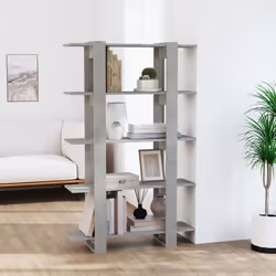 vidaXL Bibliothèque/Séparateur de pièce Gris béton 100x30x160 cm