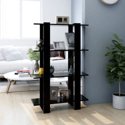 Bibliothèque/Séparateur de pièce Noir 80x30x123,5 cm Vidaxl