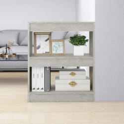 vidaXL Bibliothèque/Séparateur de pièce Gris béton 60x30x72 cm