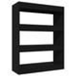 vidaXL Bibliothèque/Cloison Noir 80x30x103 cm Bois d'ingénierie