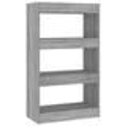 vidaXL Bibliothèque/Séparateur de pièce Sonoma gris Bois d'ingénierie