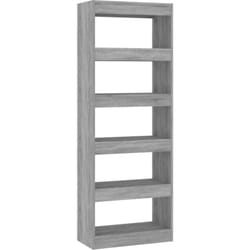 Bibliothèque/Séparateur de pièce Sonoma gris Bois d'ingénierie Vidaxl