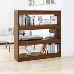 Bibliothèque/Séparateur de pièce chêne marron 100x30x103 cm