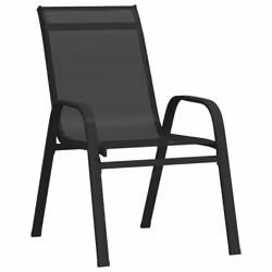 VidaXL 318777 chaise d'extérieur Terrace Tissu, Acier Noir