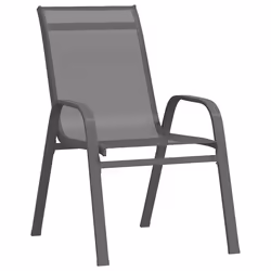 VidaXL 318778 chaise d'extérieur Terrace Tissu, Acier Gris