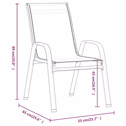 VidaXL 318781 chaise d'extérieur Terrace Tissu, Acier Gris - Vue supplémentaire 5