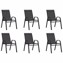 VidaXL 318783, Terrace, Tissu, Acier, Noir, 110 kg, 550 mm, 650 mm