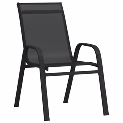 VidaXL 318783 chaise d'extérieur Terrace Tissu, Acier Noir