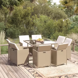 L'ensemble de salle à manger de jardin classique, au design élégant et contemporain, est un excellent choix pour manger et vo ...