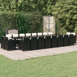 vidaXL Ensemble à manger de jardin - 21 pièces - Résine tressée