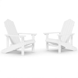 VidaXL 3095692 chaise d'extérieur Terrace Polyéthylène haute densité (HDPE), Acier Blanc