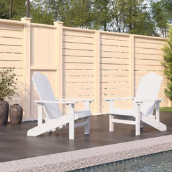 VidaXL 3095692 chaise d'extérieur Terrace Polyéthylène haute densité (HDPE), Acier Blanc - Vue supplémentaire 2