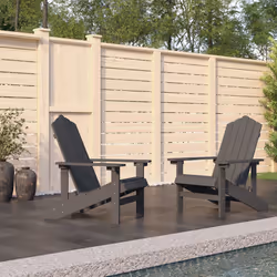 VidaXL 3095693 chaise d'extérieur Terrace Polyéthylène haute densité (HDPE), Acier Anthracite - Vue supplémentaire 2