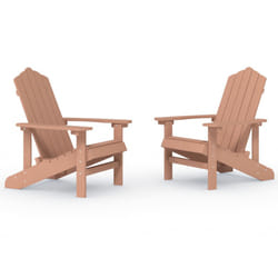 VidaXL 3095694 chaise d'extérieur Terrace Polyéthylène haute densité (HDPE), Acier Marron