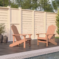 VidaXL 3095694 chaise d'extérieur Terrace Polyéthylène haute densité (HDPE), Acier Marron